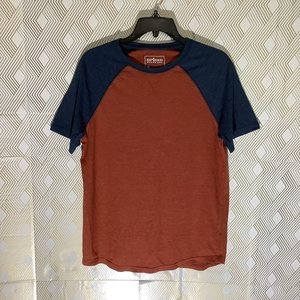 Urban Pipeline‎ Mens Orange T Shirt With Blue Sleeves Size Medium